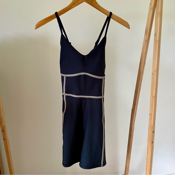 NWT Abercrombie & Fitch YPB Corset Seamed Active Romper Onesie in Black/Tan - M - Picture 3 of 6